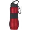 28 Oz. Stainless Steel Sport Grip Bottle-Red w/ Black Lid