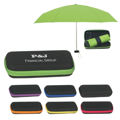 37" Arc Telescopic Folding Travel Umbrella With Eva Case 37" Arc Telescopic Folding Travel Umbrella With Eva Case