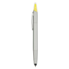 3-In-1 Pen With Highlighter and Stylus Silver/Yellow Highlighter