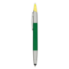 3-In-1 Pen With Highlighter and Stylus Green/Yellow Highlighter