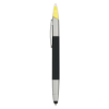 3-In-1 Pen With Highlighter and Stylus Black/Yellow Highlighter