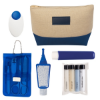 Custom Allure Cosmetic Bag Travel Kit Lime Blue