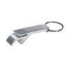 Aluminum Bottle/Can Opener Key Ring Silver