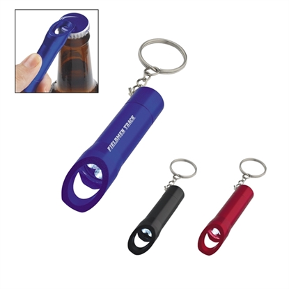 Show details for Aluminum LED Flashlight With Bottle Opener Promotional-130
