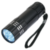 Aluminum LED Flashlight with Strap Black