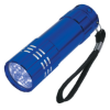 Aluminum LED Flashlight with Strap Blue