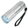 Aluminum LED Flashlight with Strap Silver