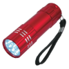 Aluminum LED Flashlight with Strap Red