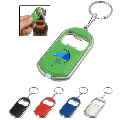 Show details for Bottle Opener Key Chain With LED Light Promotional-162