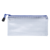 Clear Zippered Pencil Pouch Royal Blue