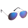 Color Mirrored Aviator Sunglasses Blue