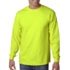Gildan Adult Ultra Cotton Long-Sleeve T-Shirt Safety Green