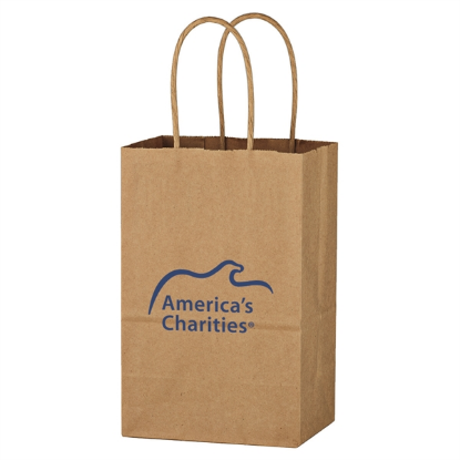 Kraft Paper Brown Shopping Bag - 5-1/4" x 8-1/4" Kraft Paper Brown Shopping Bag - 5-1/4" x 8-1/4"