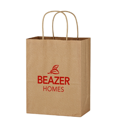 Kraft Paper Brown Shopping Bag - 8" x 10-1/4" Kraft Paper Brown Shopping Bag - 8" x 10-1/4"