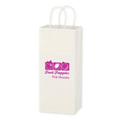 Kraft Paper White Wine Bag - 5.25" x 13" Kraft Paper White Wine Bag - 5.25" x 13"