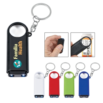 Show details for Magnifier and LED Light Key Chain Promotional-1652