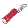Mini Aluminum LED Flashlight With Key Clip Red