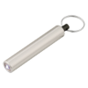 Mini Cylinder LED Flashlight Key Tag Silver