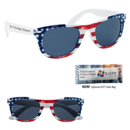Custom Patriotic Malibu Sunglasses in bulk Save Your Ink