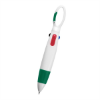 Quatro Carabiner Pen White/Green Trim