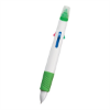 Quatro Pen With Highlighter White/Green