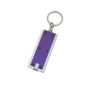 Rectangular LED Key Chain Purple/Silver Trim
