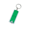 Rectangular LED Key Chain Green/Silver Trim