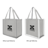 Reflective Large Grocery Tote Bag-Gray