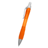 Rio Ballpoint Pen With Contoured Rubber Grip Translucent Orange