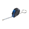 Rubber Tape Measure Key Tag With Laminated Label Blue/Black
