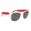 Rubberized Sunglasses Red w/ White