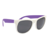 Rubberized Sunglasses Purple w/ White