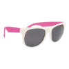 Rubberized Sunglasses Pink w/ White
