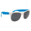 Rubberized Sunglasses Blue w/ White