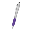 Satin Stylus Pen Silver/Purple Grip