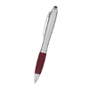 Satin Stylus Pen Silver/Burgundy Grip