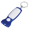 Slim LED Light Key Chain Blue/White Accents