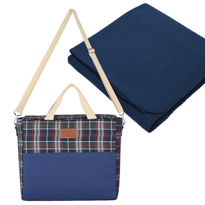 Show details for Tartan Kooler Bag With Fleece Blanket Promotional-9981