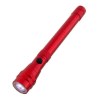 Telescopic Aluminum Flashlight with Magnet Red