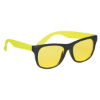 Tinted Lenses Rubberized Sunglasses Yellow
