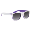 Two-Tone Malibu Sunglasses Purple w/ White