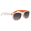 Two-Tone Malibu Sunglasses Orange w/ White