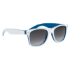 Two-Tone Malibu Sunglasses Blue w/ White