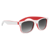 Two-Tone Malibu Sunglasses Red w/ White