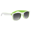 Two-Tone Malibu Sunglasses Green w/ White