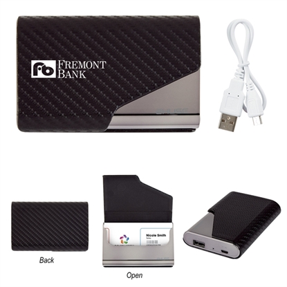 Show details for UL Listed 2-In-1 Zeus Power Bank With Card Holder Promotional-2870