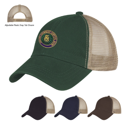 Washed Cotton Mesh Back Cap Washed Cotton Mesh Back Cap