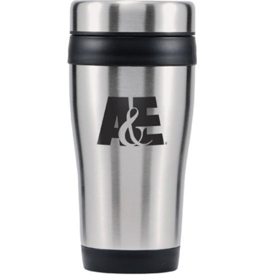 Black 16 oz Insulated Travel Tumbler with Lid