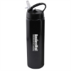 24 oz Water Bottle with Flip Top Sport Lid-Matte Black