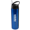 24 oz Water Bottle with Flip Top Sport Lid-Blue